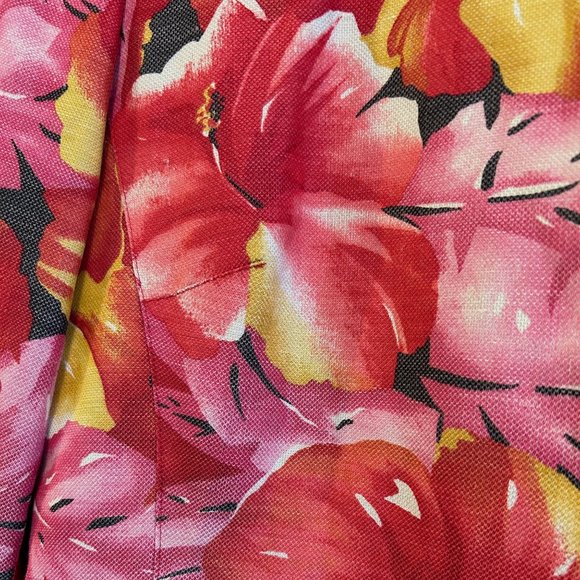 Doncaster New York Floral Linen & Silk Jean Jacket Style, Size 4, Lined, Pockets - Picture 4 of 11